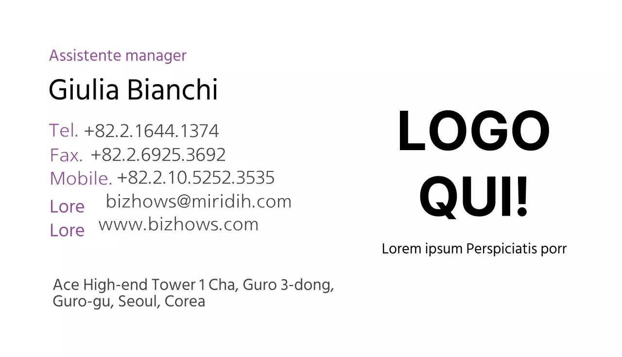 Biglietti da visita aziendali