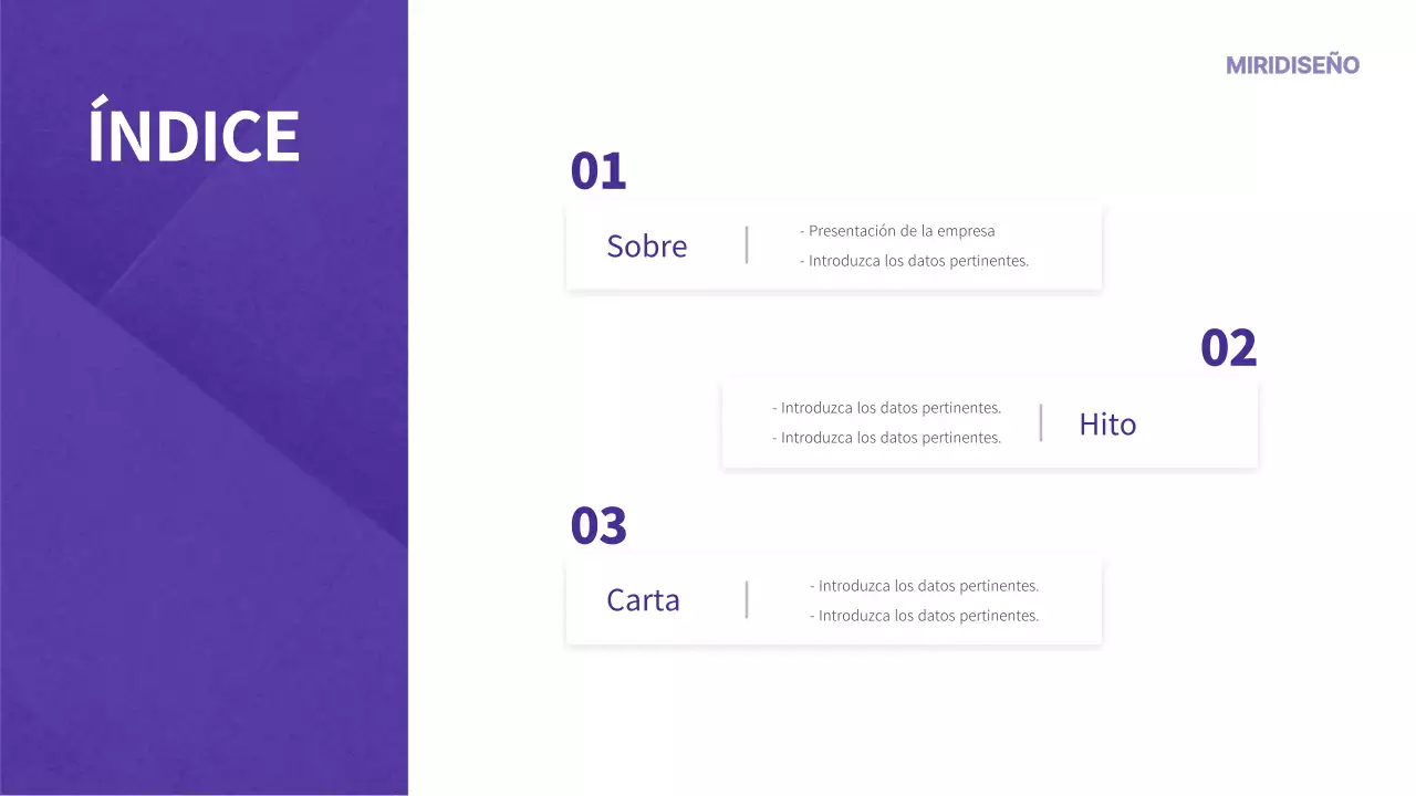 Plantilla de carta de presentación corporativa en tono morado