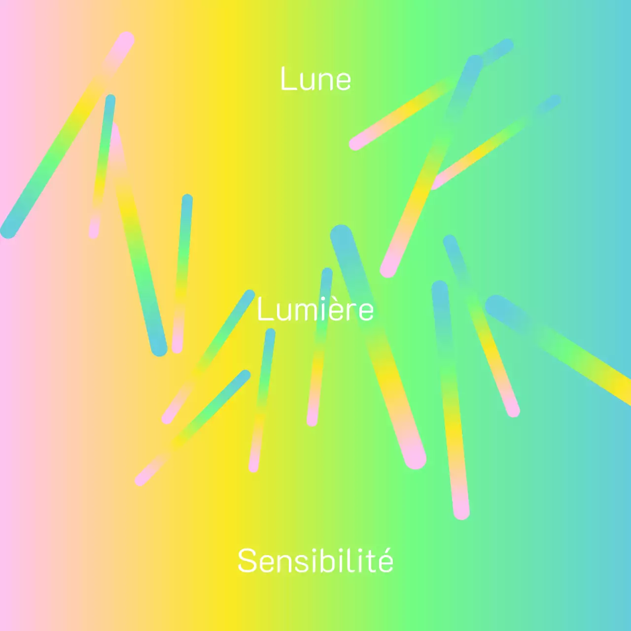 Couverture en dégradé de rose et de jaune avec chartreuse et bleu clair