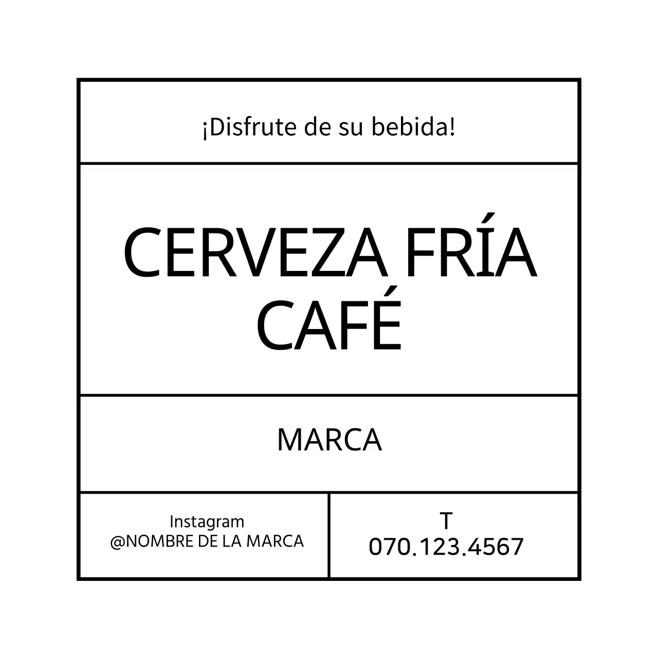 Blanco Simple Frame Cafe