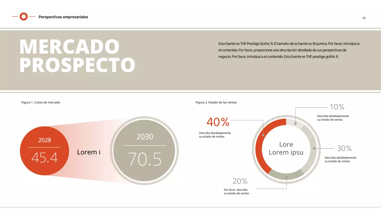 Propuesta de negocio con un toque marrón-rojizo