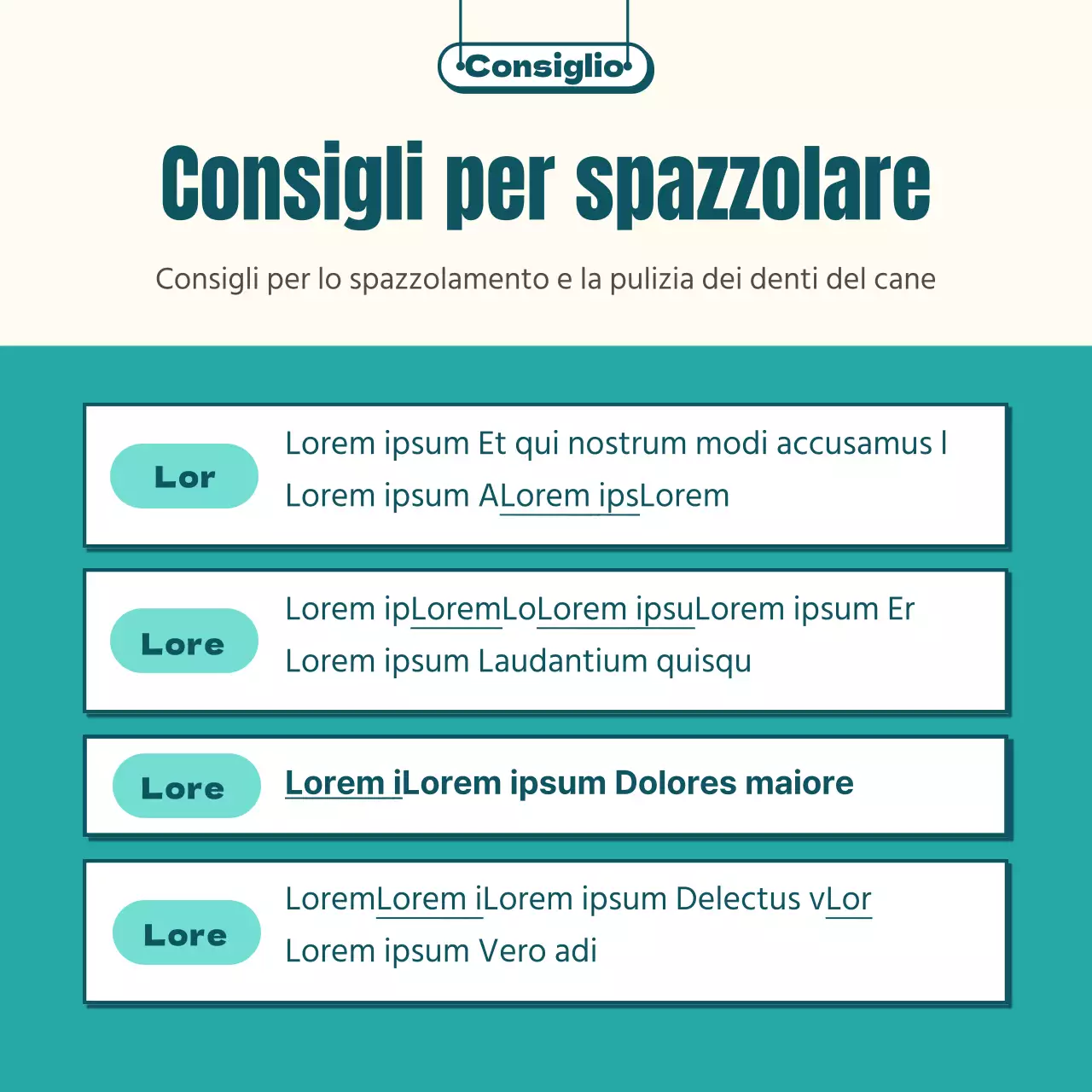 Spazzola per cani illustrata in giallo e menta