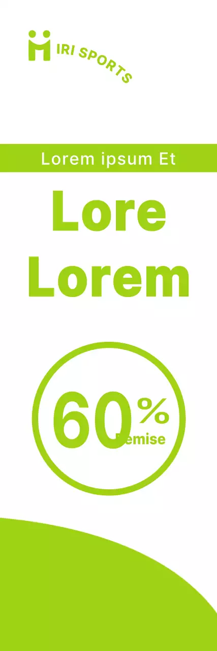 Un concept épuré en blanc et vert citron pour annoncer et promouvoir les ventes libres de vêtements de sport.