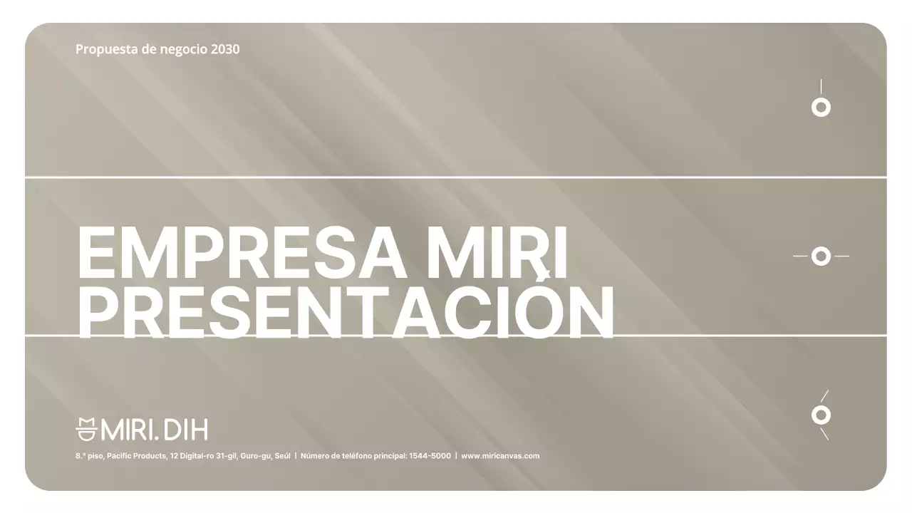 Propuesta de negocio con un toque marrón-rojizo