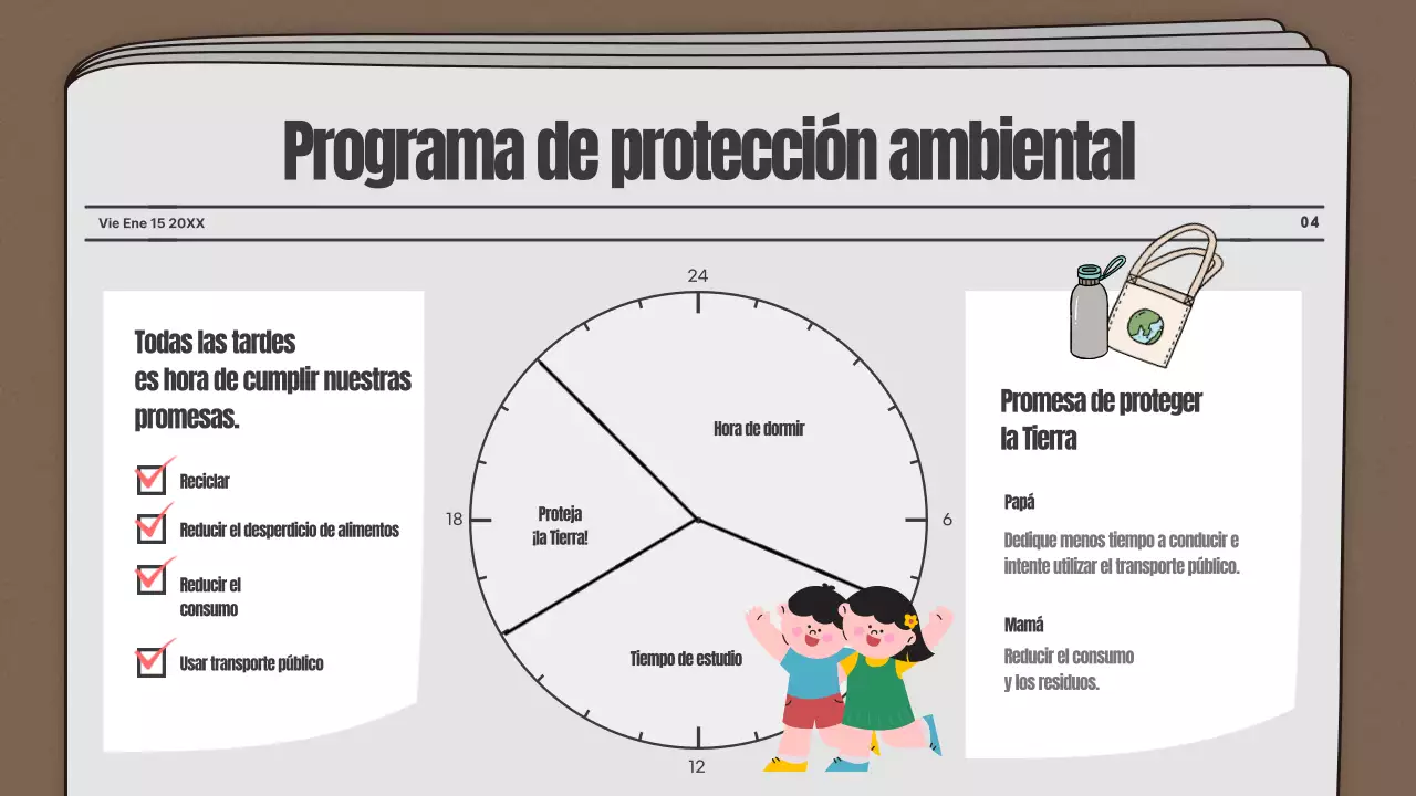 Periódico medioambiental familiar de primaria