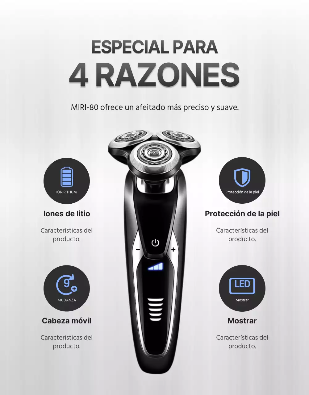 Promocionar la electrónica con un concepto sencillo en negro y plata