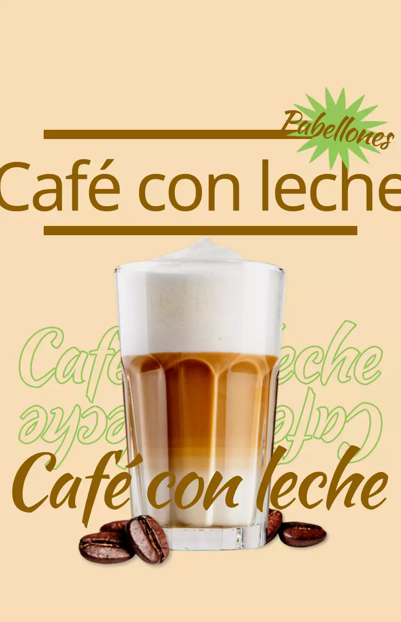 Promocione el menú de su cafetería con coloridas imágenes ilustradas de bebidas y texto