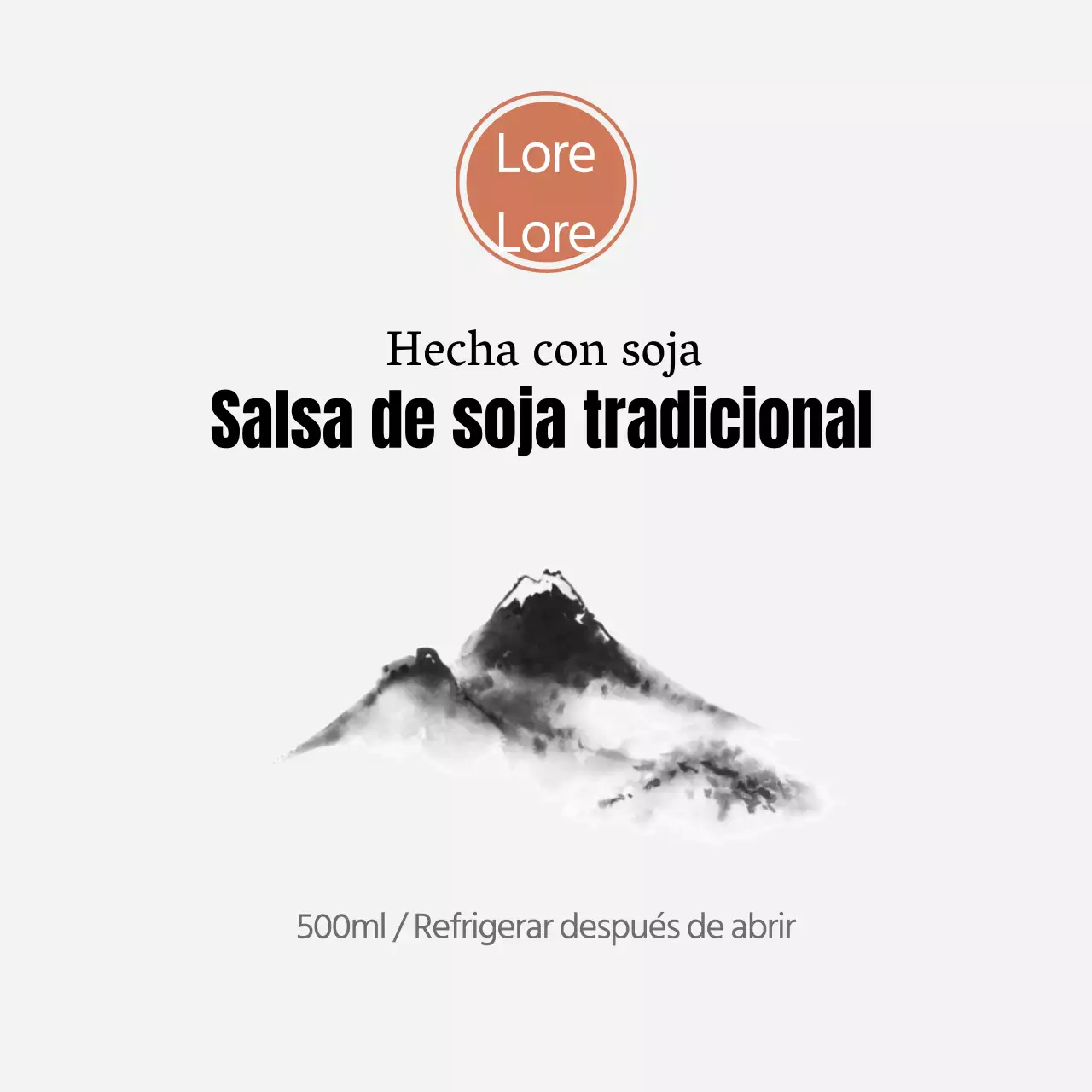Salsa de soja tradicional Etiquetas adhesivas