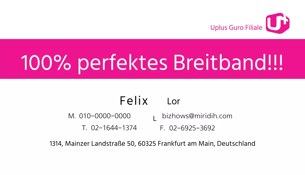 Einfache Visitenkarte mit blau getönten Elementen