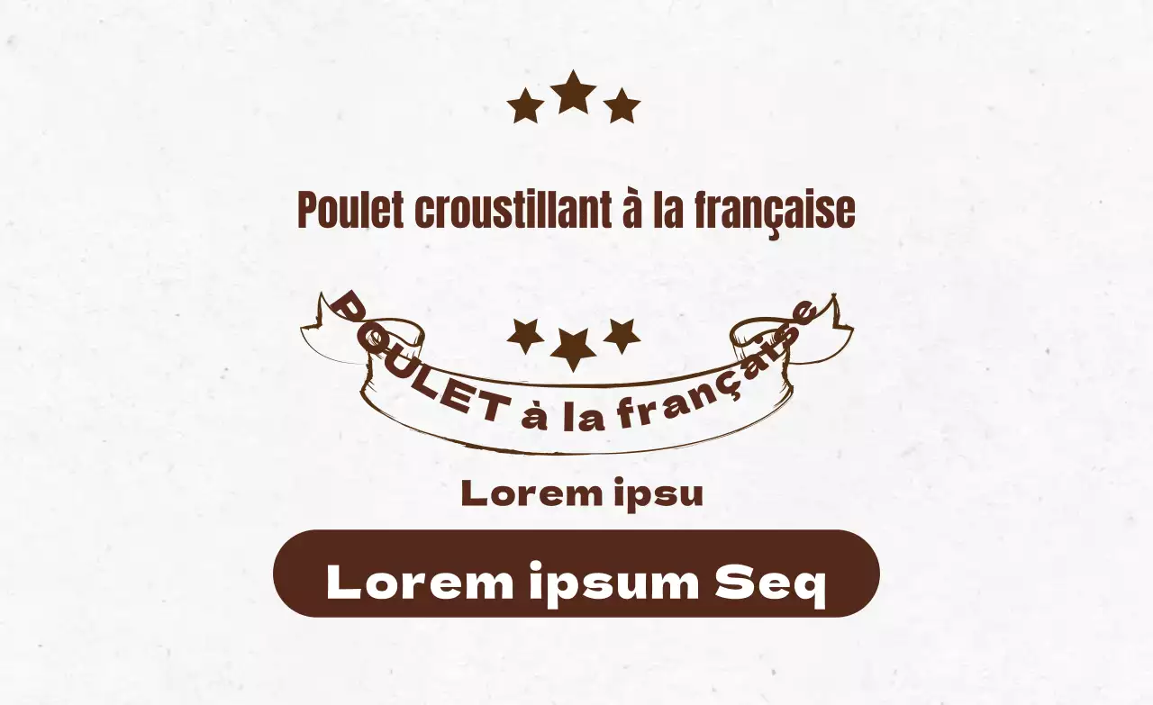 Faites la promotion d'un restaurant vintage avec un lettrage marron.