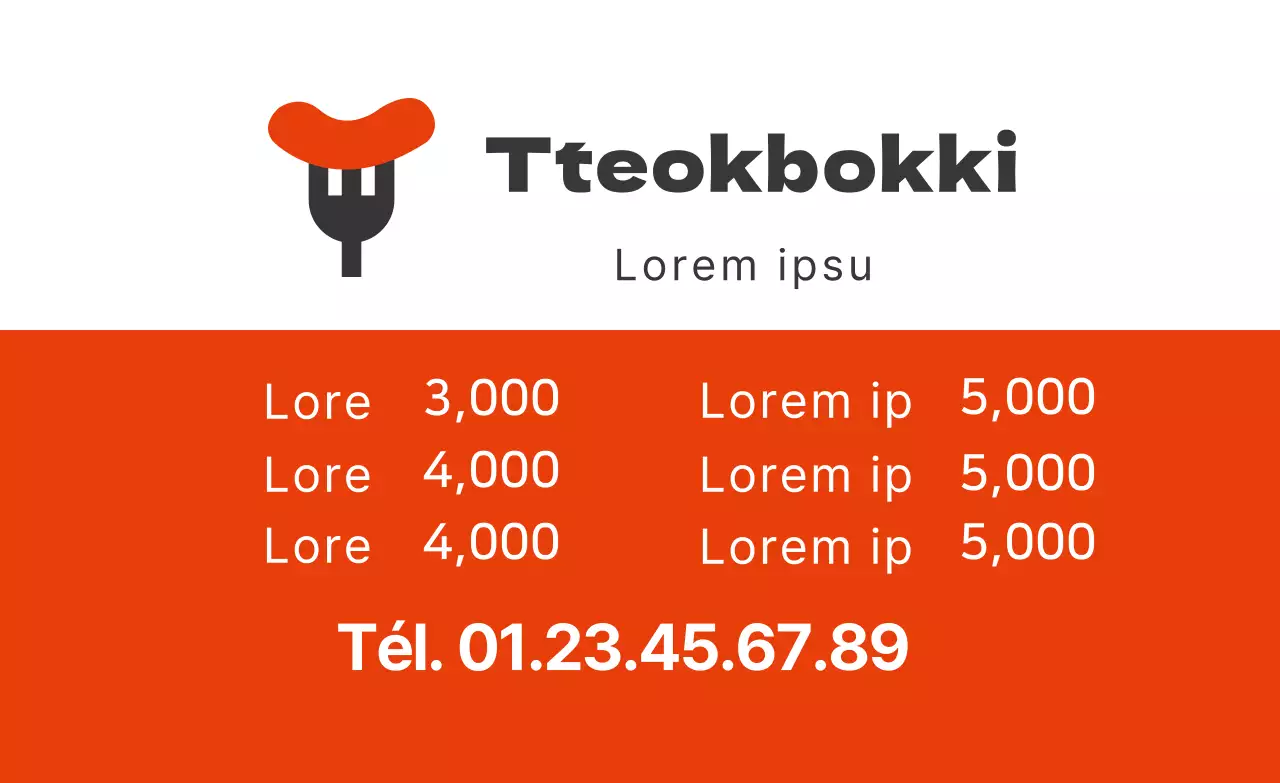 L'illustration orange met en valeur les portions des restaurants