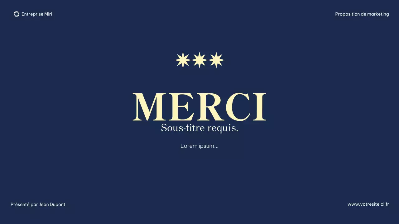 document de proposition de marketing moderne de la marine