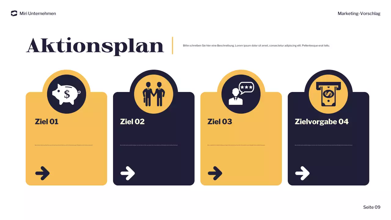 navy modern marketing document