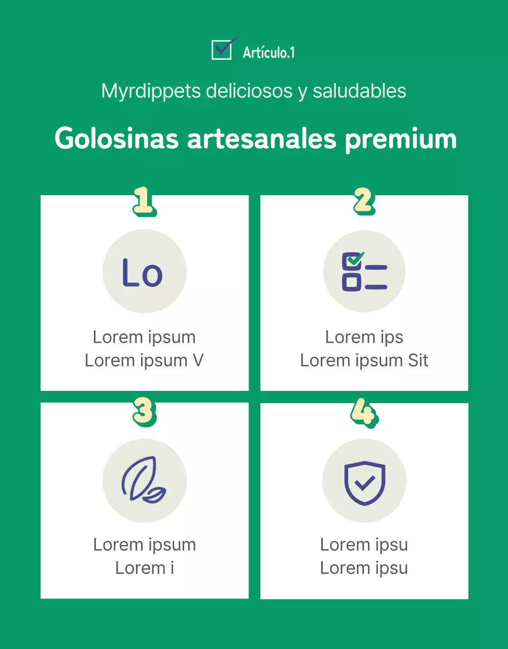 Golosinas azules y verdes para perros página detallada