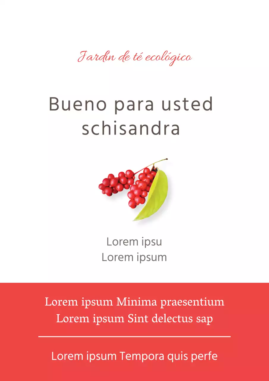 Promover un menú de bebidas de té de frutos rojos y fresas sencillas