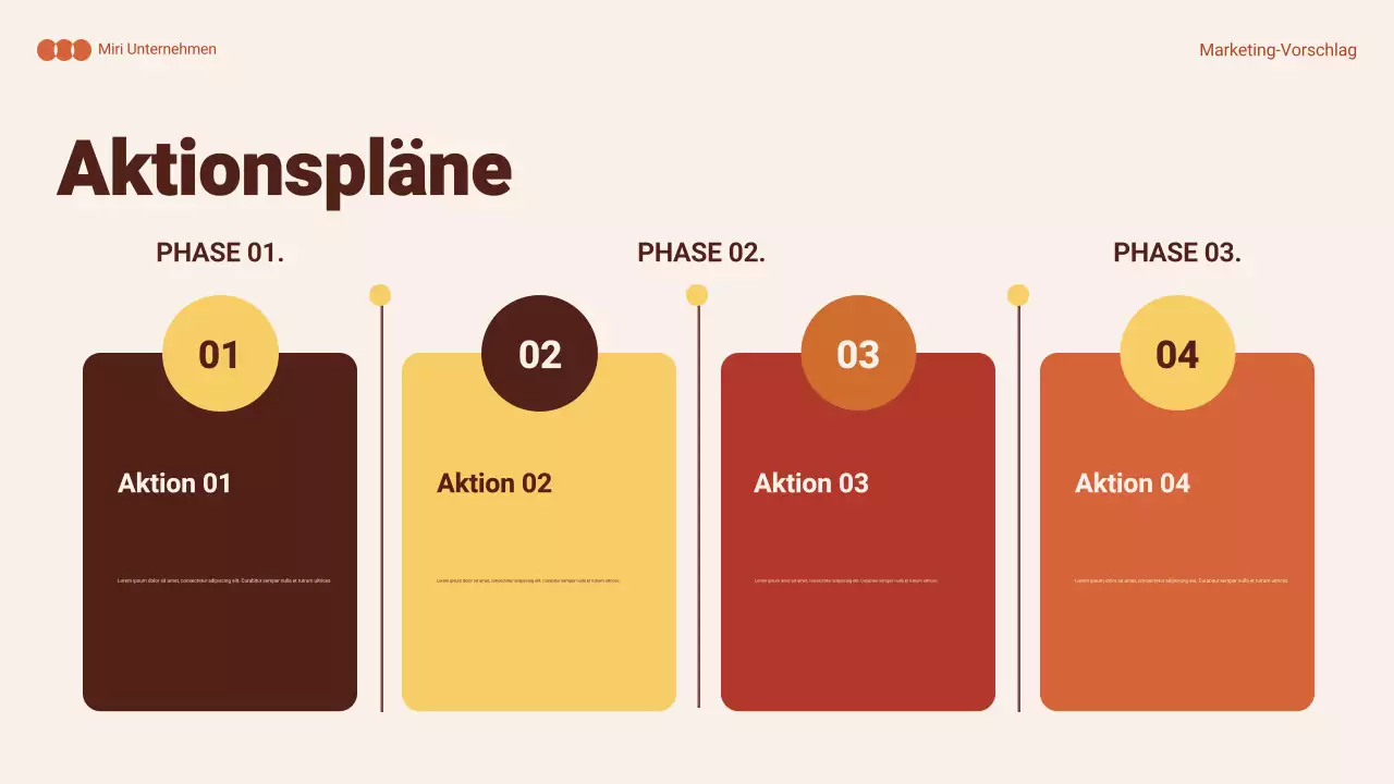 orange abstraktes Marketingdokument