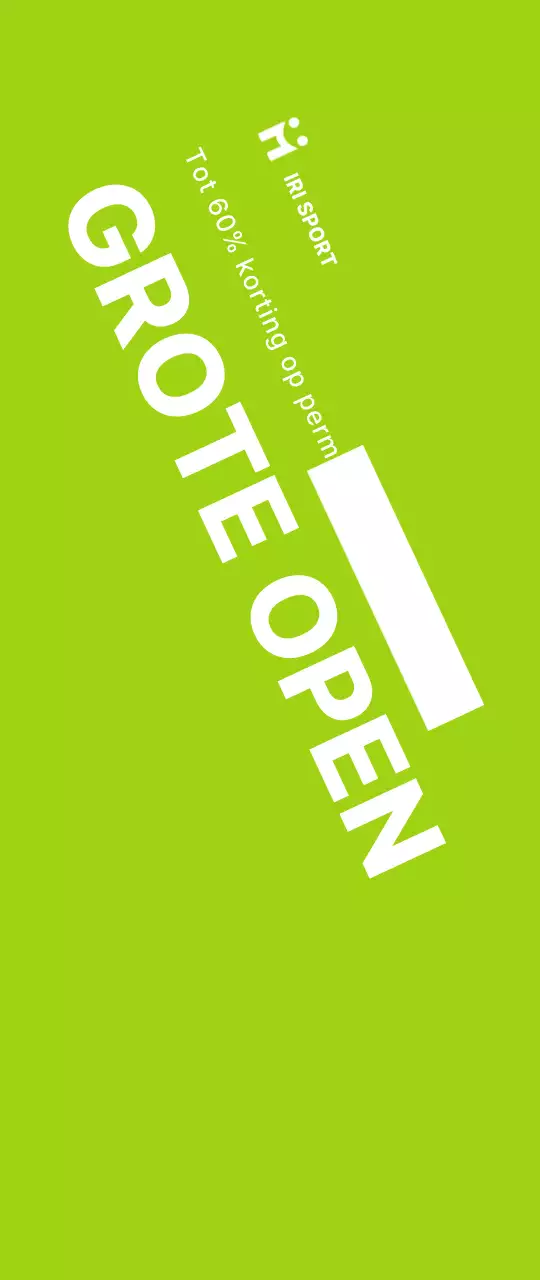 Een strak concept in wit en limoengroen voor het aankondigen en promoten van open verkoop van sportkleding.