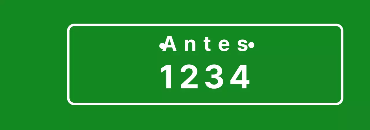 Número de carro simples verde