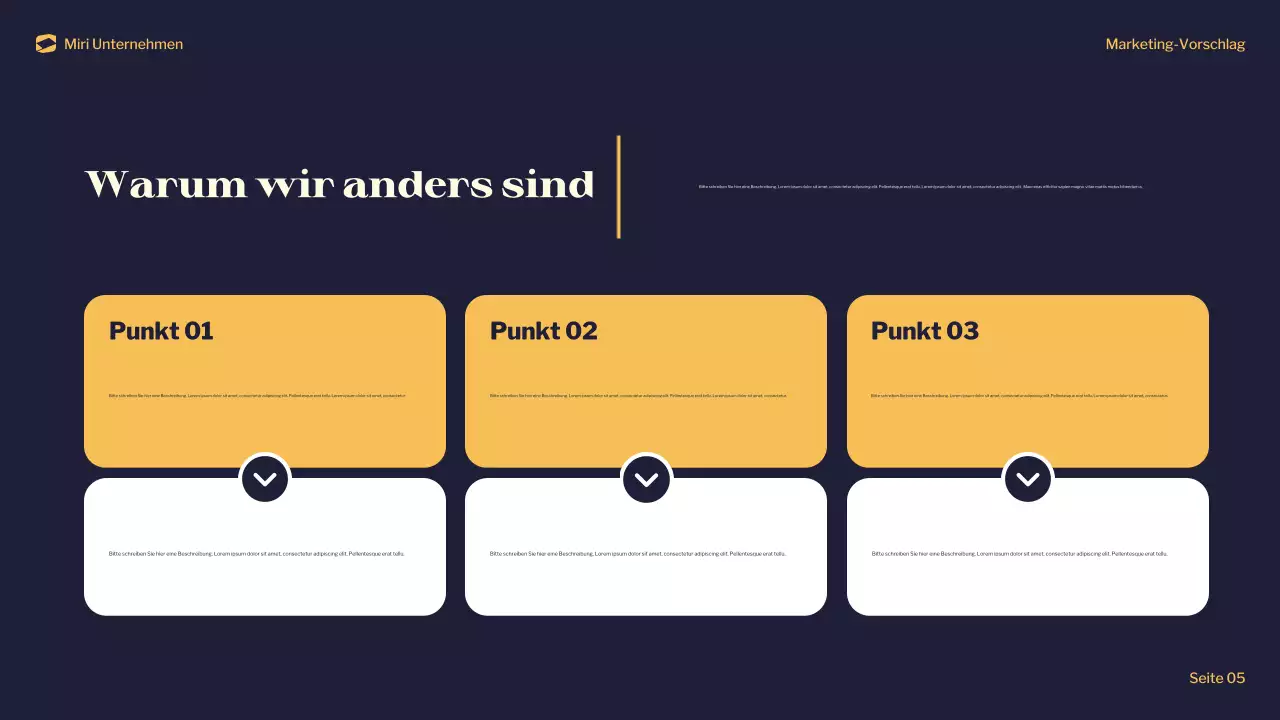 navy modern marketing document