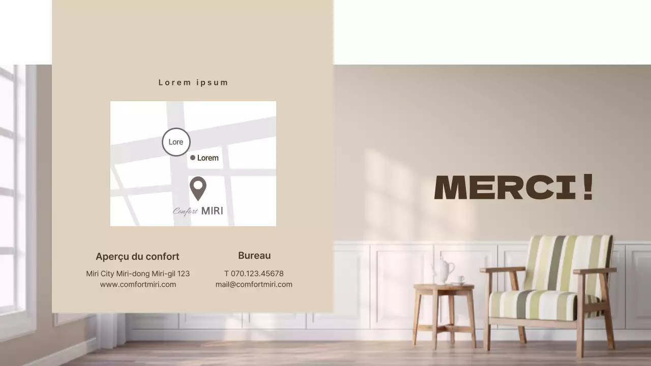 Lettre d'offre pour un appartement beige et marron