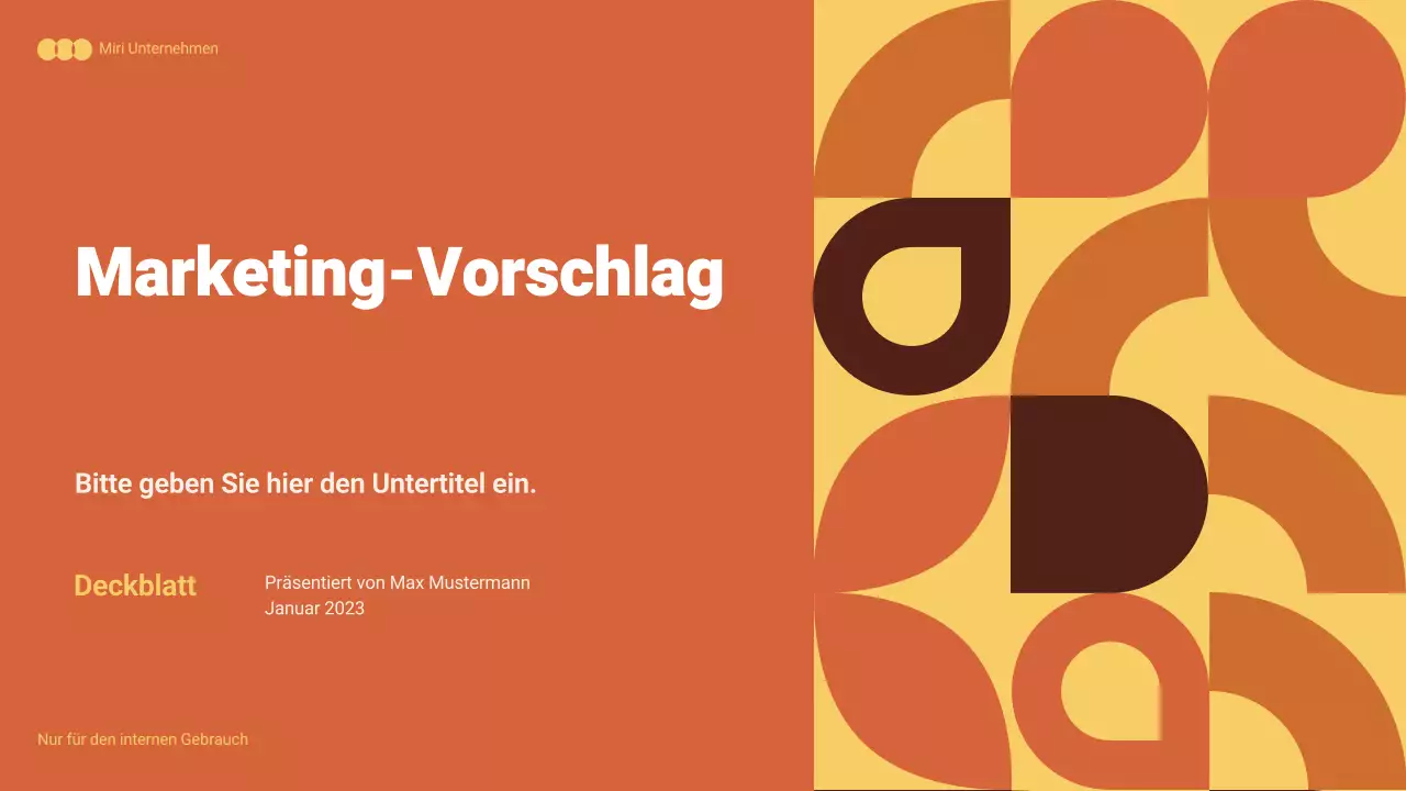 orange abstraktes Marketingdokument