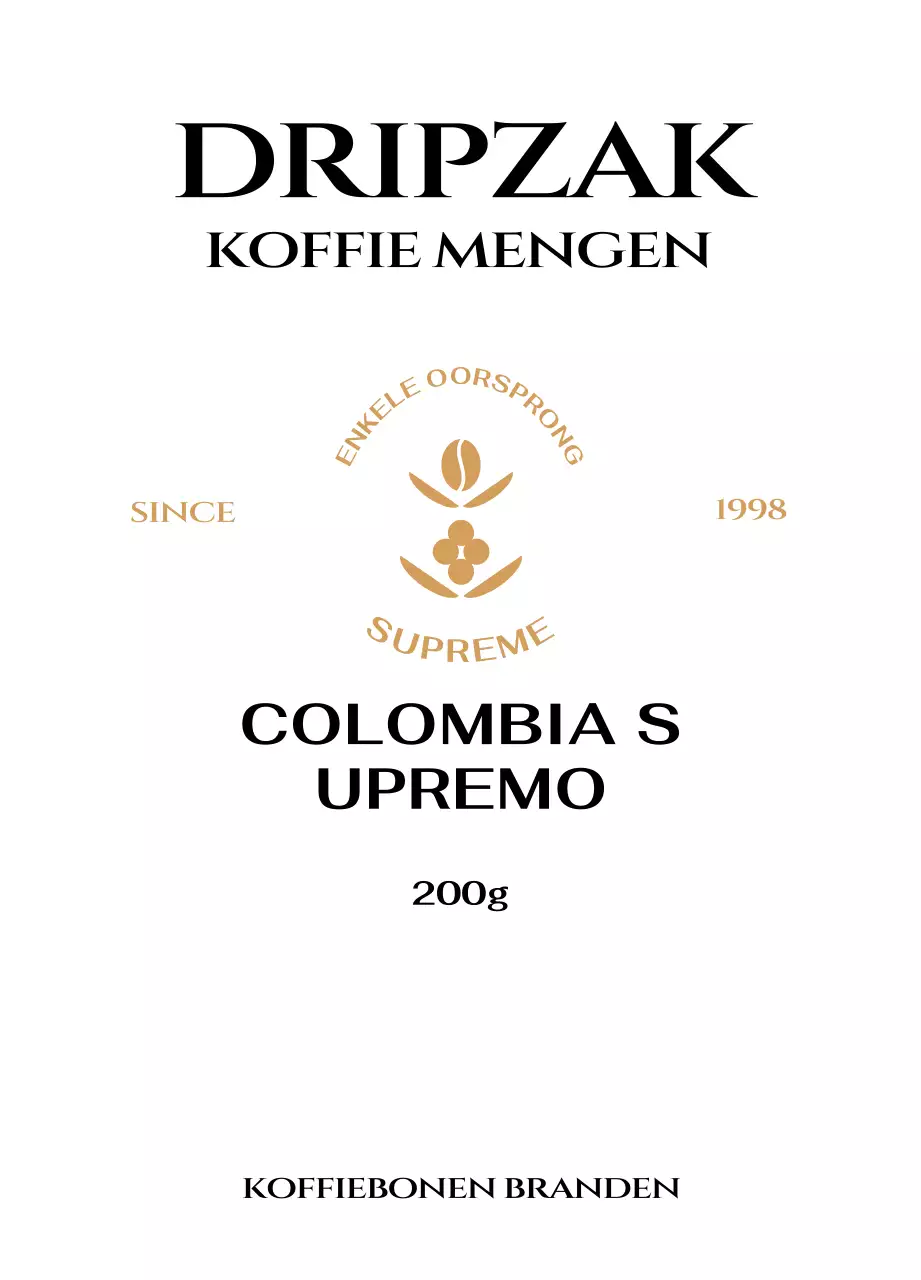 Etui met koffielogo in beige