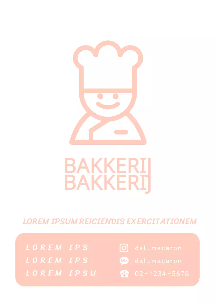 Roze chef-pictogram Transparante poster voor bakkerij met openingstijden