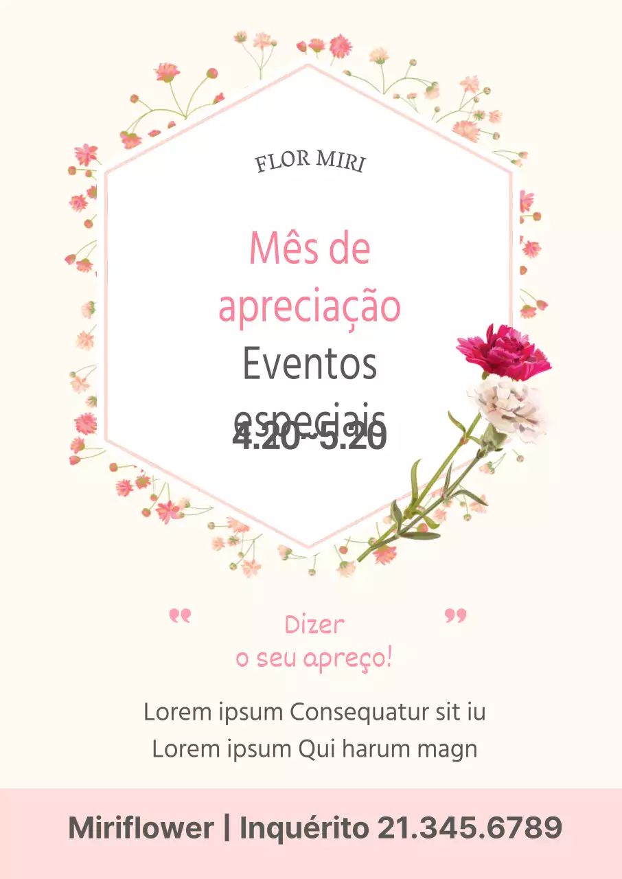 Evento de apreciação da cor-de-rosa