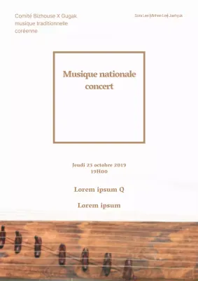 Promouvoir un simple concert de musique classique avec une photo de piano noir