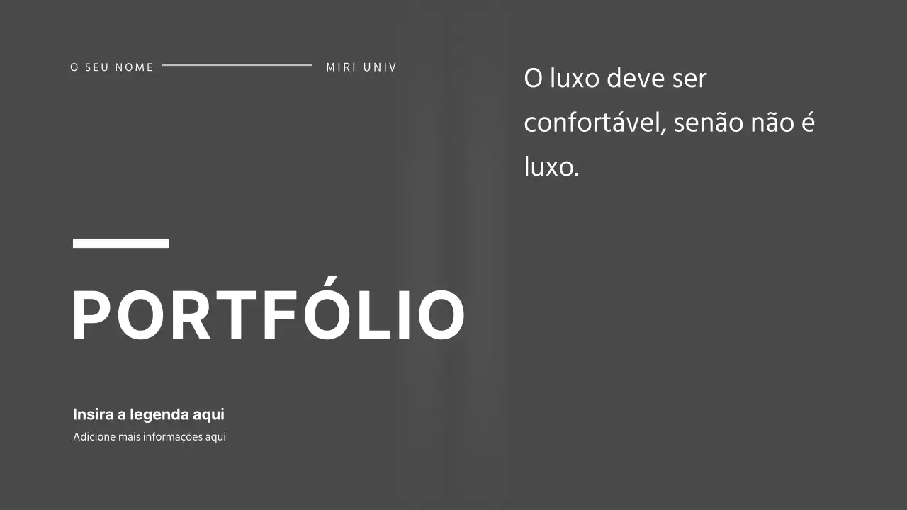 Apresentação da carteira