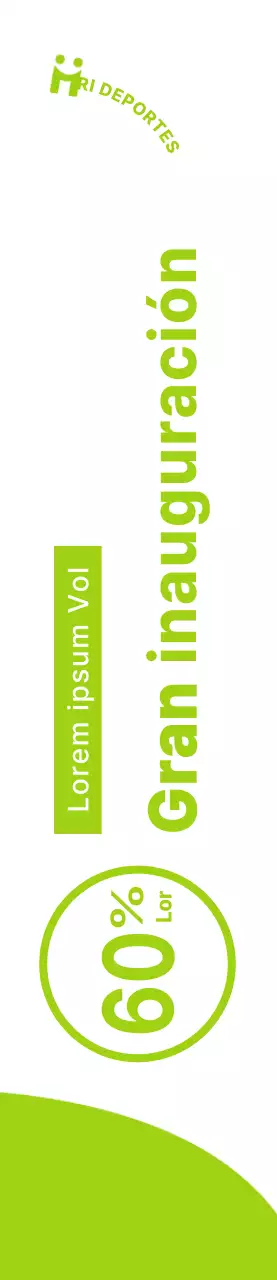 Un concepto limpio en blanco y verde lima para anunciar y promocionar eventos de venta libre de ropa deportiva.