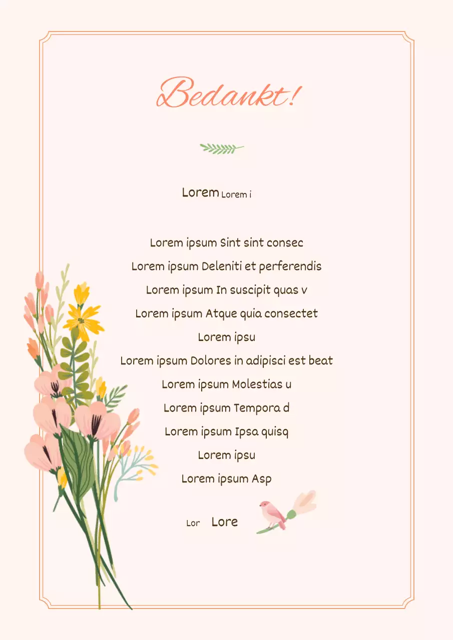 Een bedankkaartje voor je leraar