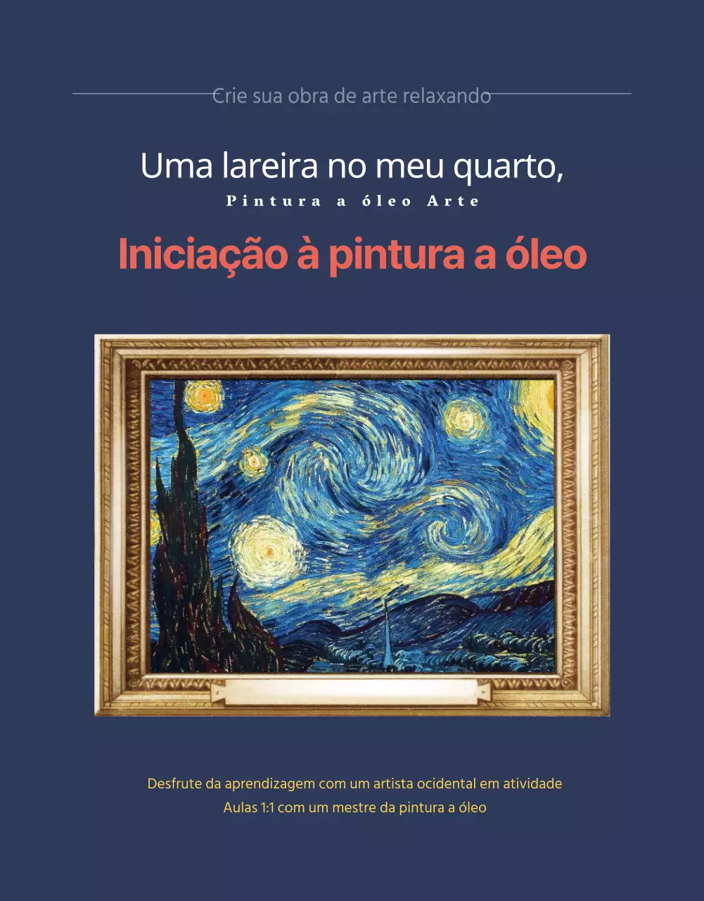 Pintar a sua própria obra de arte com óleos curativosAula introdutóriaAula de visitaAula particularAmador adultoPintura a óleo de arteAula de passatempoInstrutor de arte 1:!