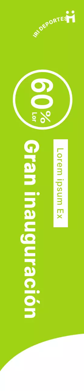 Un concepto limpio en blanco y verde lima para anunciar y promocionar eventos de venta libre de ropa deportiva.