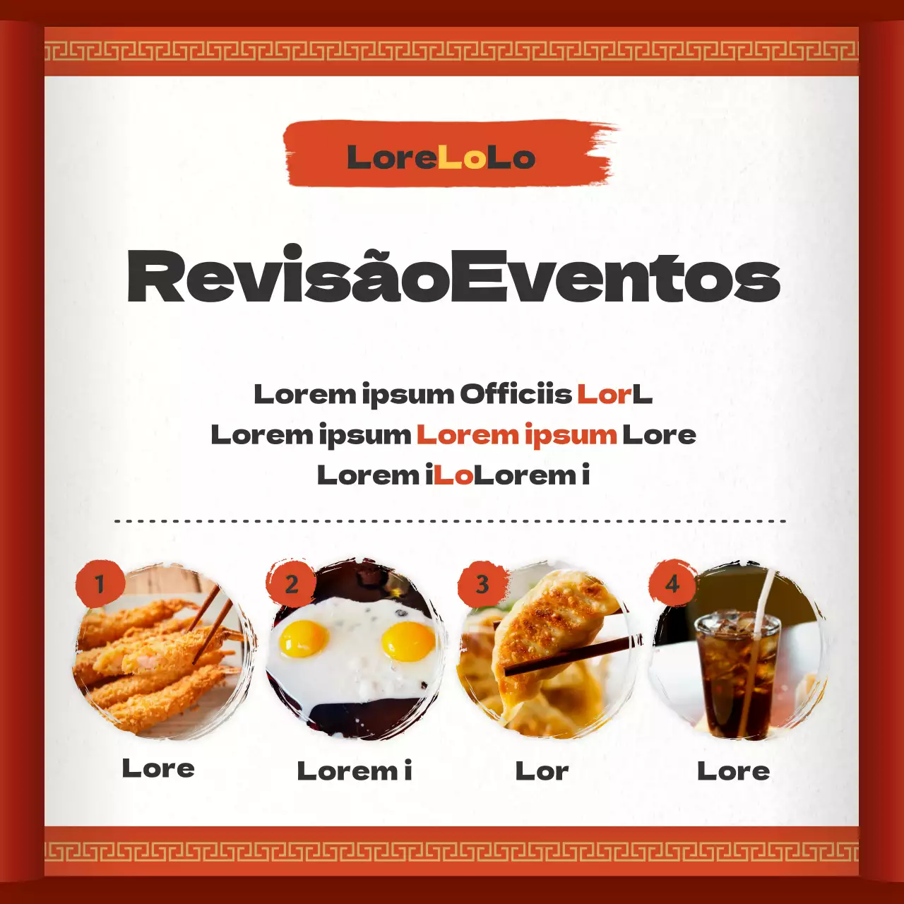 Evento de avaliação da aplicação de entrega de inspiração chinesa Red