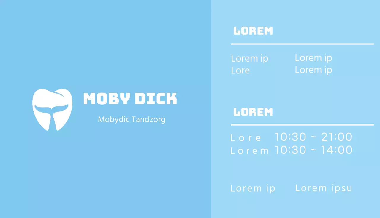 Blauw logo schoon tandheelkundig bedrijf