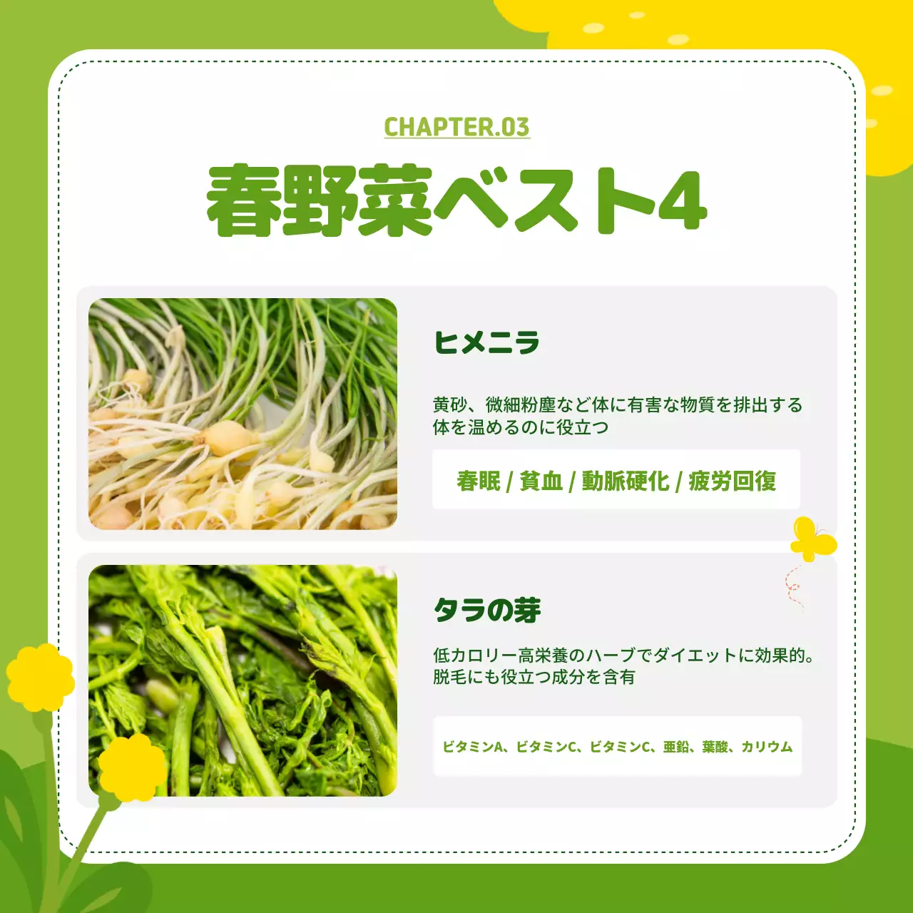 カラフル かわいい 春野菜 パンフレット Instagram カルーセル