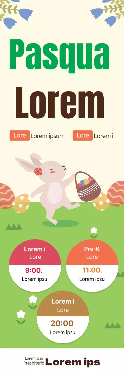 Illustrazione verde Promozione pasquale chiesa carina