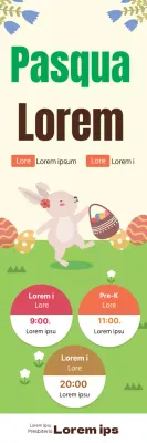 Illustrazione verde Promozione pasquale chiesa carina