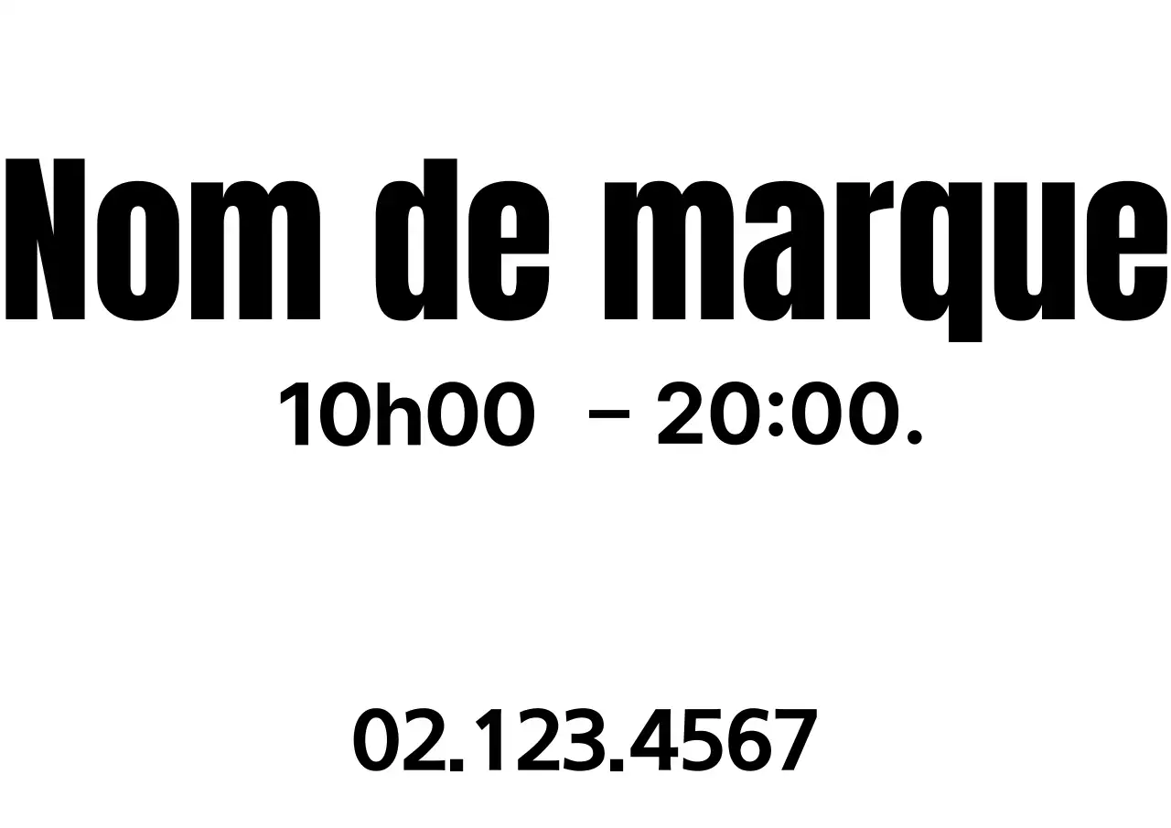 Papier noir simple pour le lettrage du nom de la marque