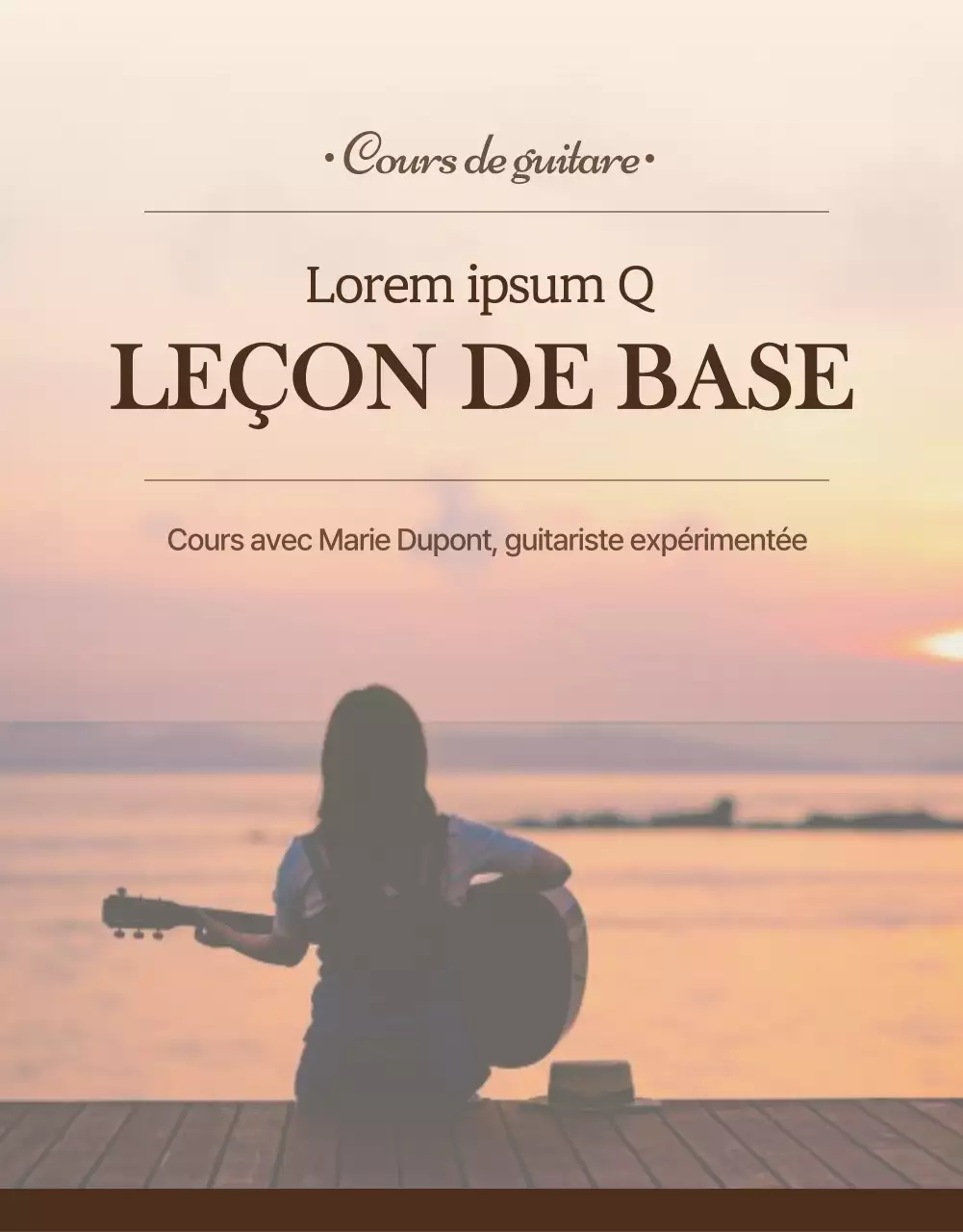 Apprendre à jouer de manière douce et émotionnelle détails de la leçon de guitare entière