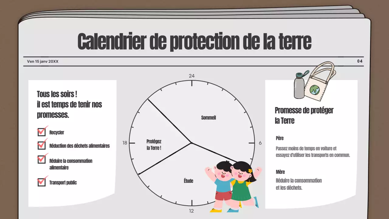 Journal environnemental des familles de l'école primaire