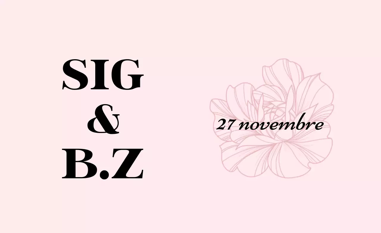 Promuovere una semplice partecipazione di nozze con testo rosa chiaro e nero e illustrazioni floreali