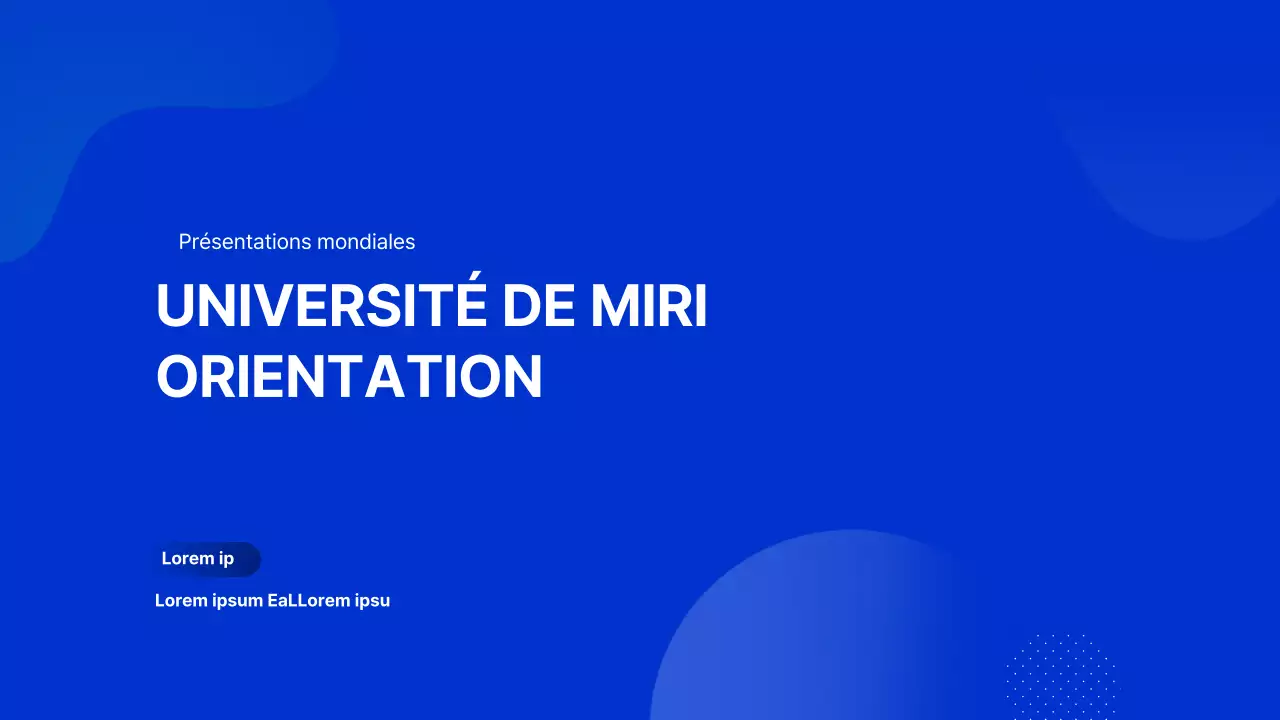 Modèle d'orientation Bluetone