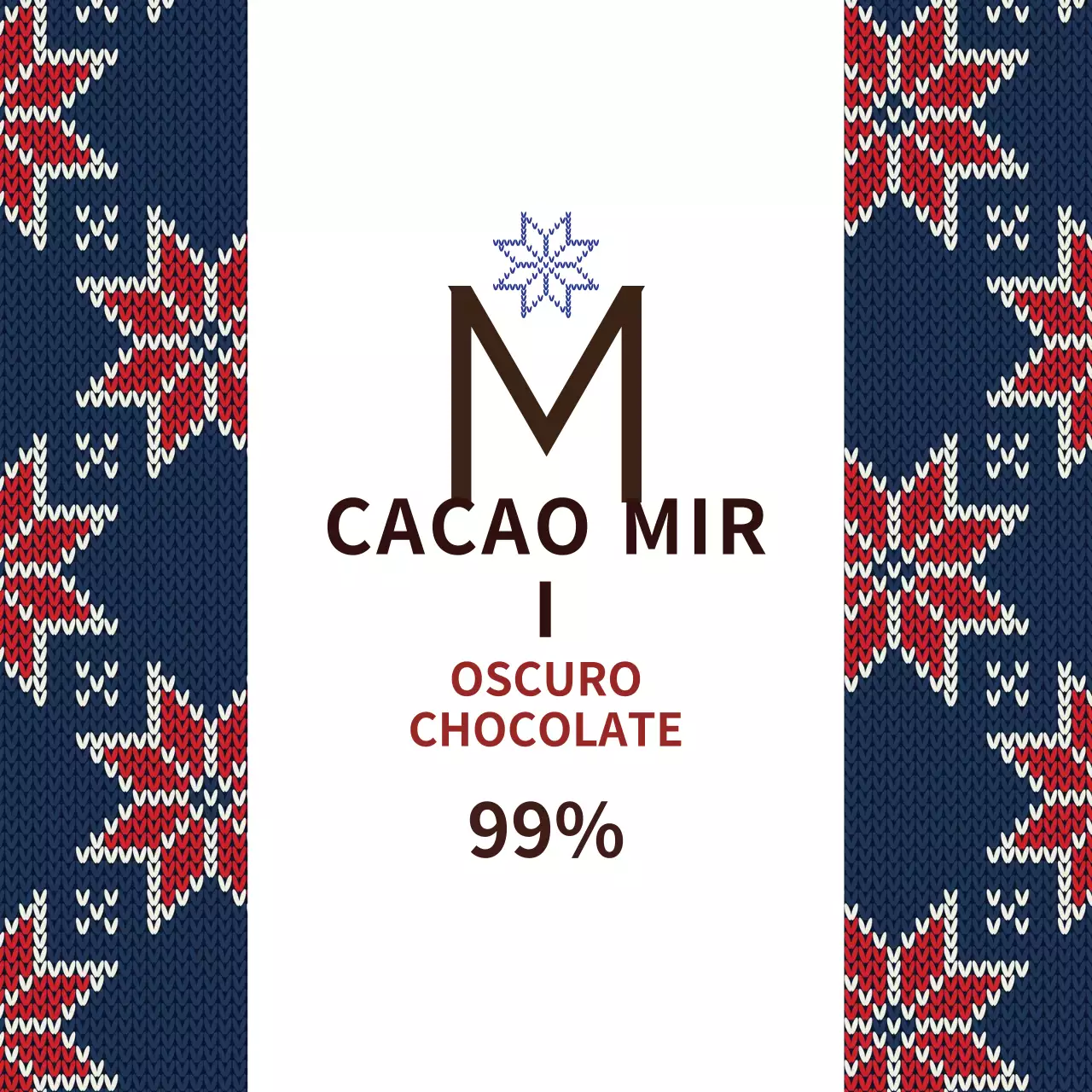 Etiqueta difusora con estampado de copos de nieve azul marino