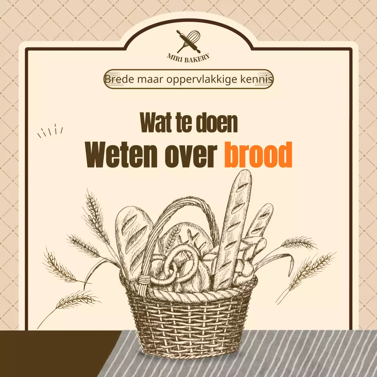 Ken je bruine en beige vintage broden