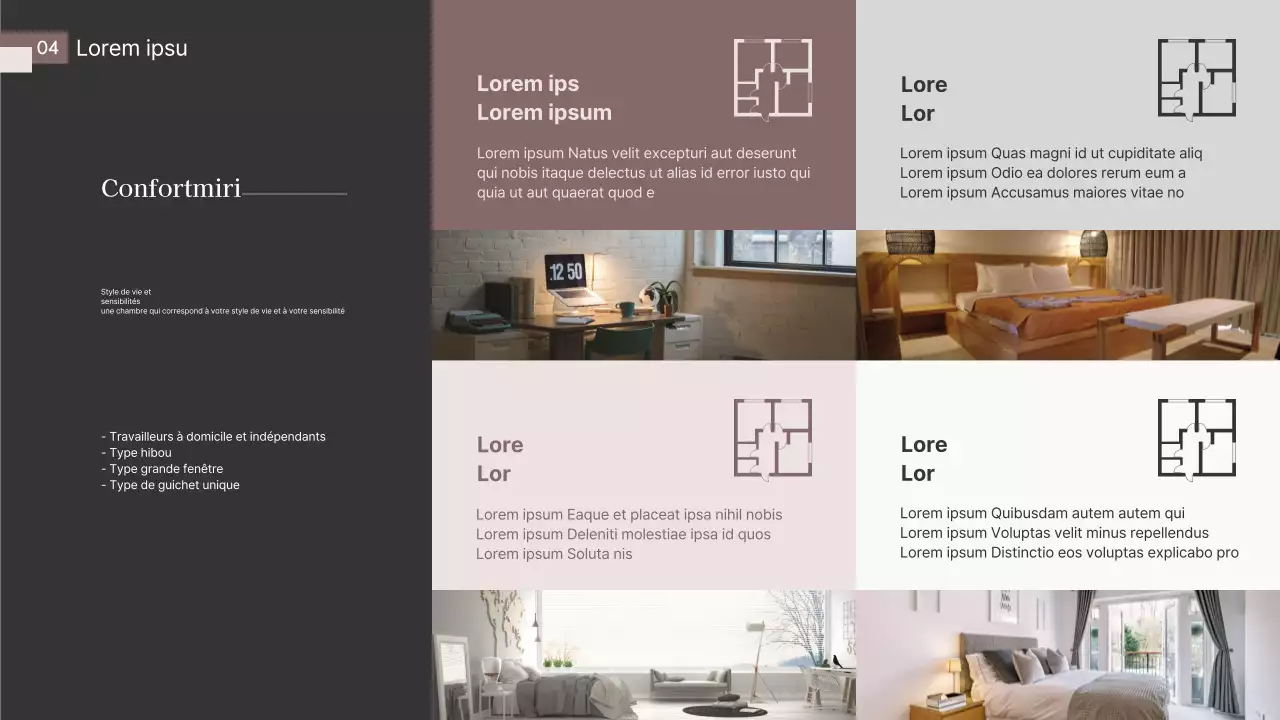 Thème de l'offre d'emménagement en marron et gris