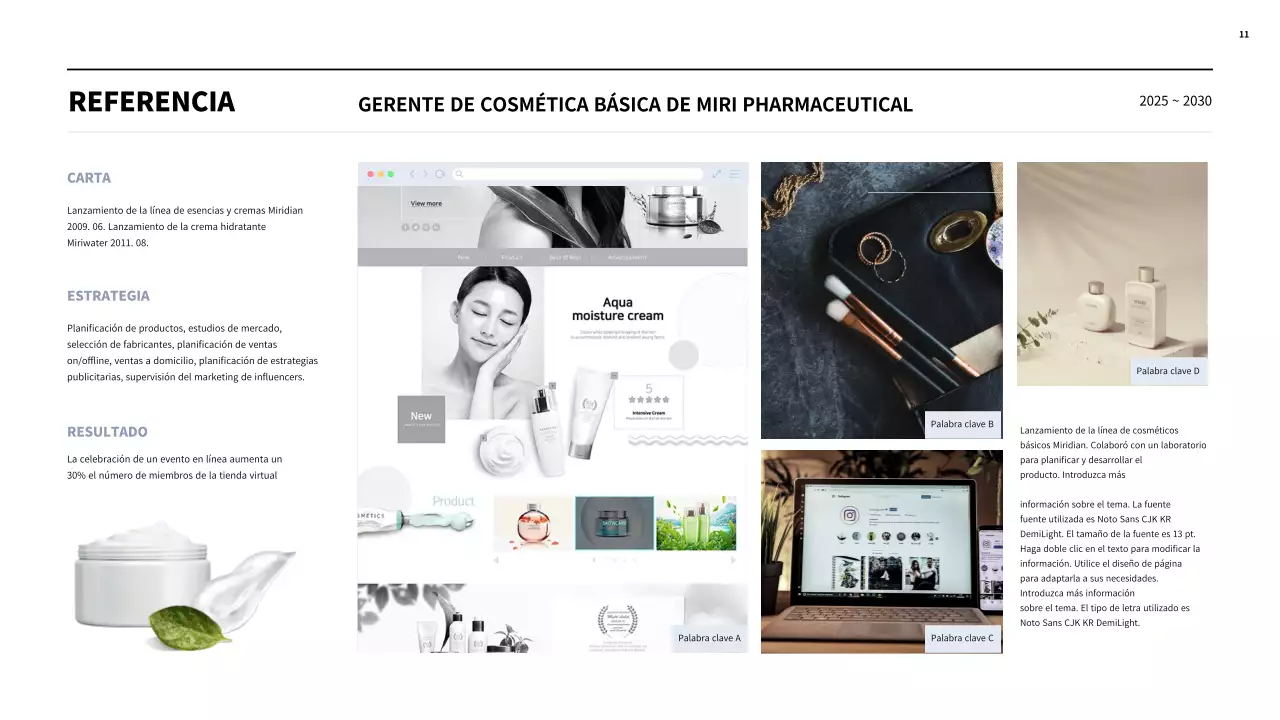 Cartera MD de cosmética sencilla en azul claro y negro