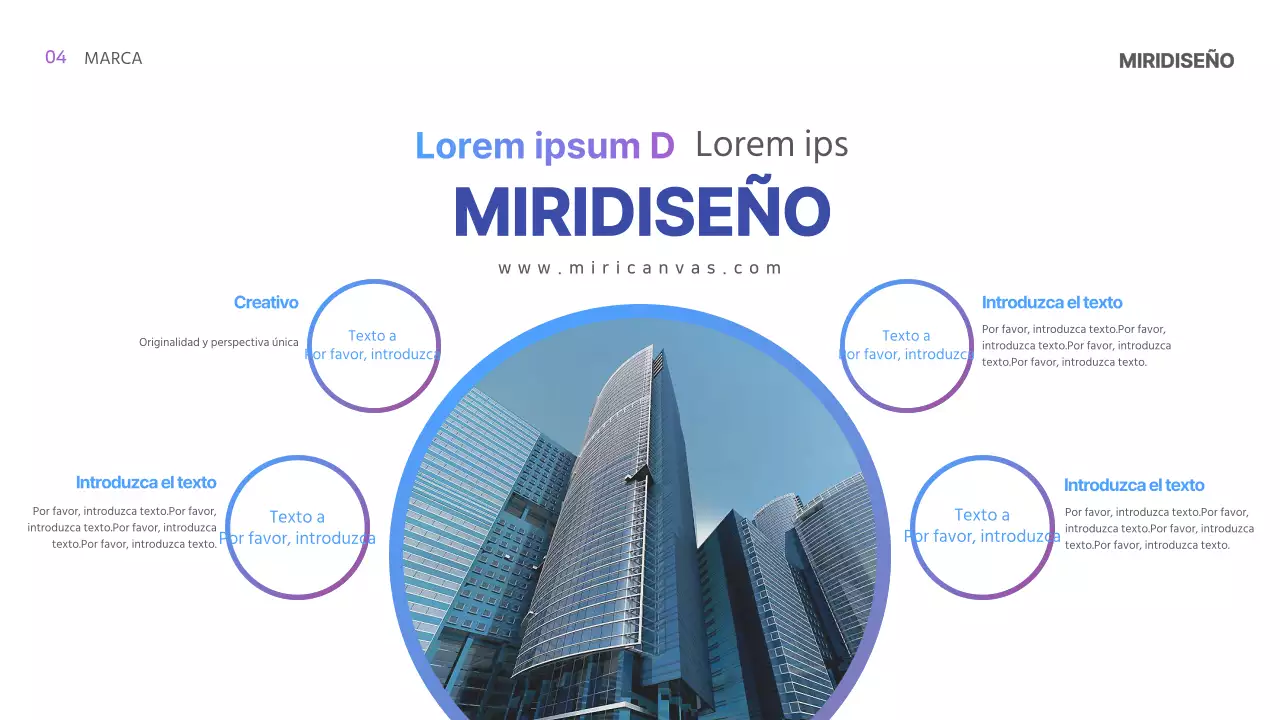 Plantilla IR Gradiente Azul Claro