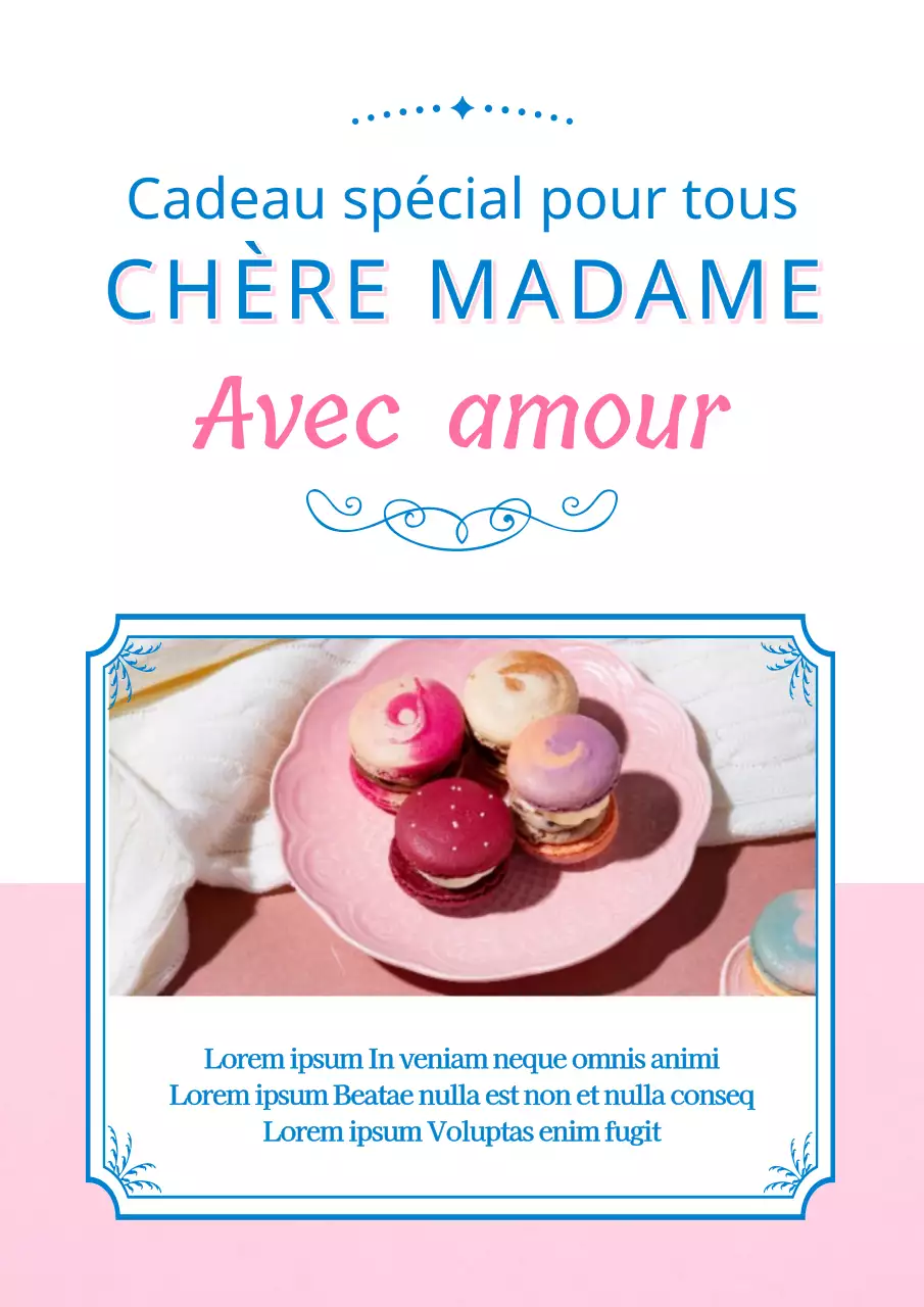 Guide des macarons en rose et bleu